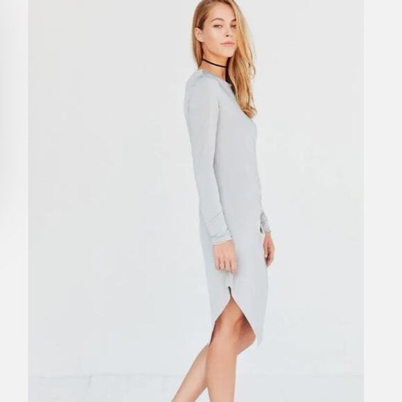 Urban Outfitters Silence + Noise Silver Xander Slinky Drapey Asymetric Dress XS - Picture 5 of 7
